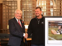 Abergavenny artist’s rugby painting goes international