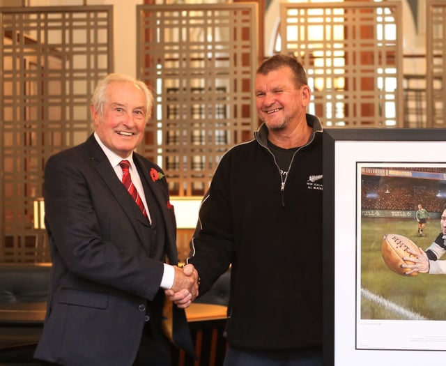 Abergavenny artist’s rugby painting goes international