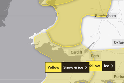 Abergavenny hit with yellow weather warning