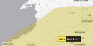 Met Office issue yellow weather warning over Abergavenny