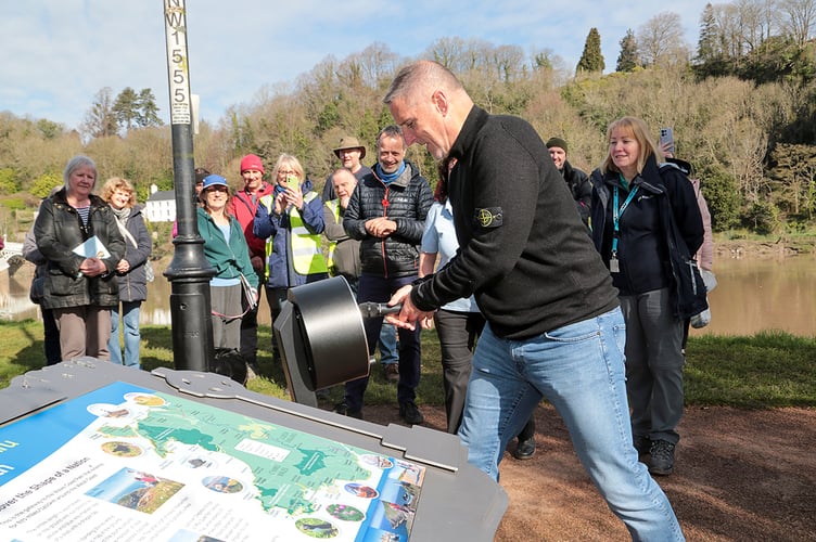 Iolo Williams with the new sound box