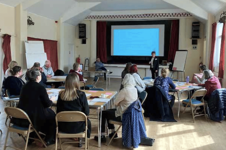 Afternoon workshop with Vivienne Morgan Jones introducing the St Teilo’s Church project.