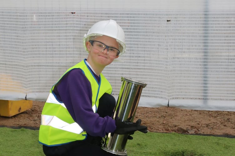 Cade with the KHS time capsule