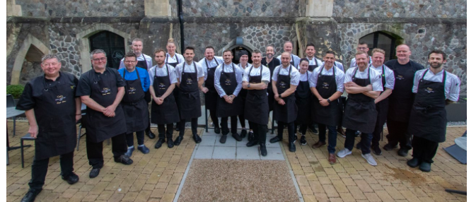 Group shot of all the participating chefs this year outside Cornerstone, Cardiff, the venue.