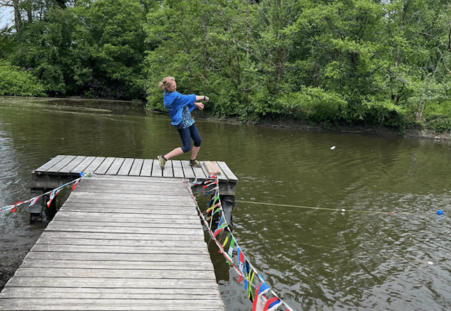 Christina at the Welsh Stone Skimming championships last year