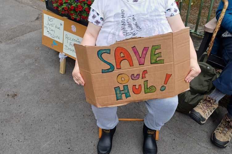 Day centre protest