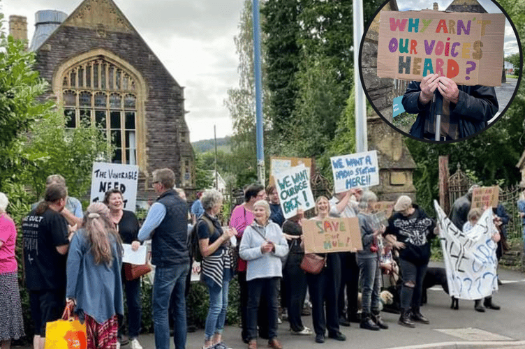 Day centre protest