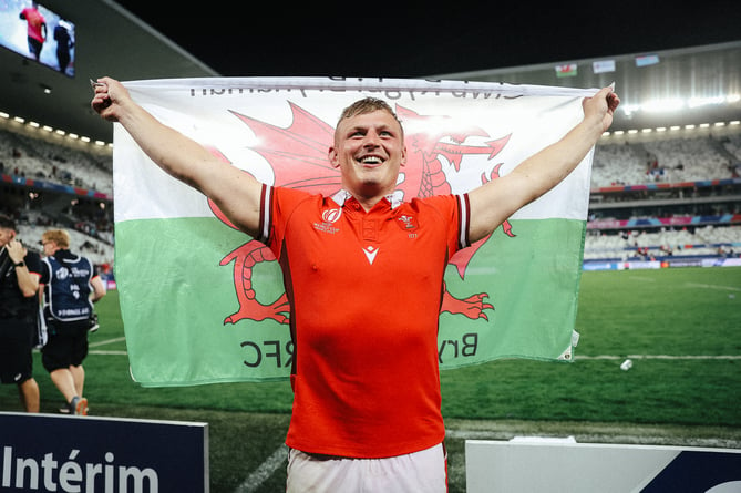 Wales captain Jac Morgan celebrates