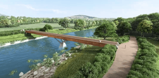 Llanfoist to Abergavenny Active Travel bridge works commences