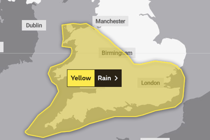 Met Office issues yellow weather warnings for end of week downpour 