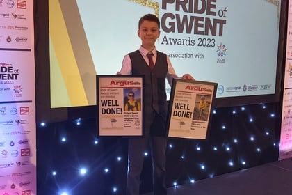 Local schoolboy wins big at this year's Pride of Gwent Awards