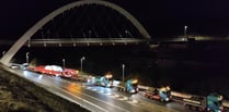 VIDEO: Giant road convoy drives through Monmouthshire