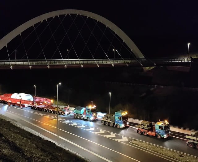 VIDEO: Giant road convoy drives through Monmouthshire