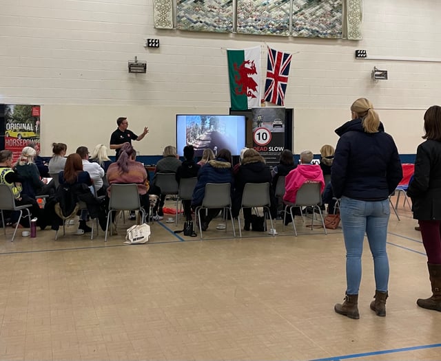 Successful road safety event for passing horses held at Llangynidr