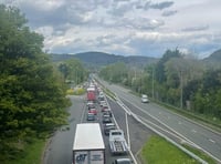 A40 southbound closed near Monmouth after accident