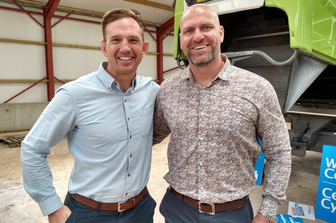 Alix Popham (left) and Rynard Landman attended the Welsh Conservatives general election campaign launch at Keeper\'s Lodge Farm, Llanishen, Monmouthshire.