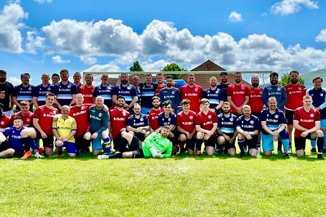 Mardy AFC's Past v present players at the fun day