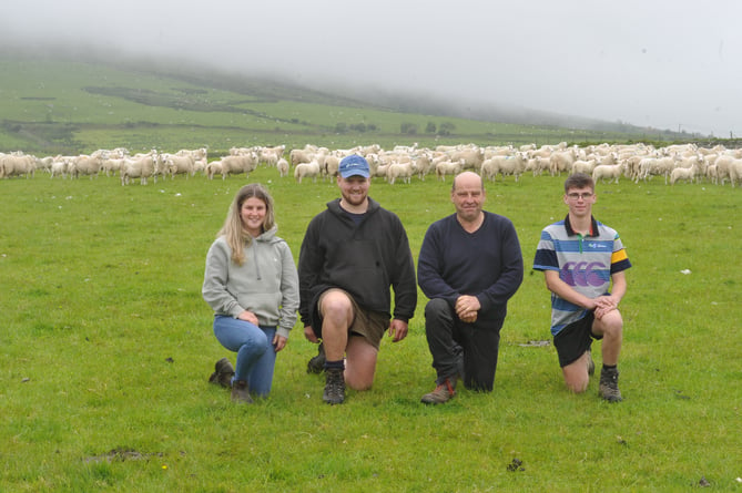 Elen, Eifion, Gwyn and Guto Parry, Rossett Fawr, Pwllheli.