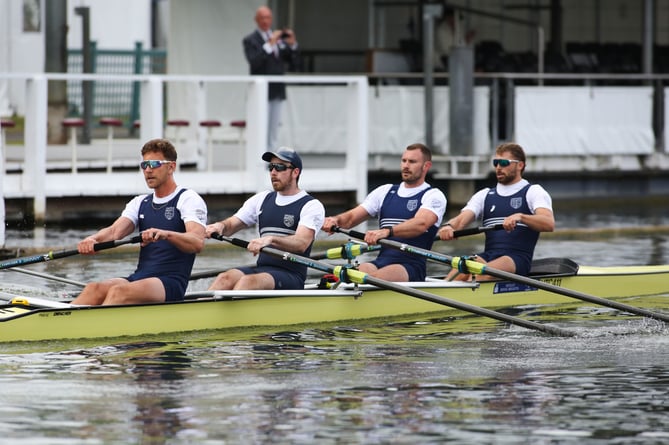 Stephen Griffiths, second from left, racing with Upper Thames