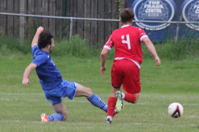 A goal for  Rudi Griffiths (pic by Stuart Townsend)