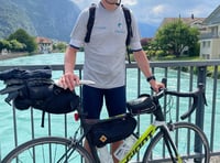 How James pedalled to Perugia for mental health charities