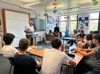 Peter Fox visits the Celtic English Academy at Monmouth School