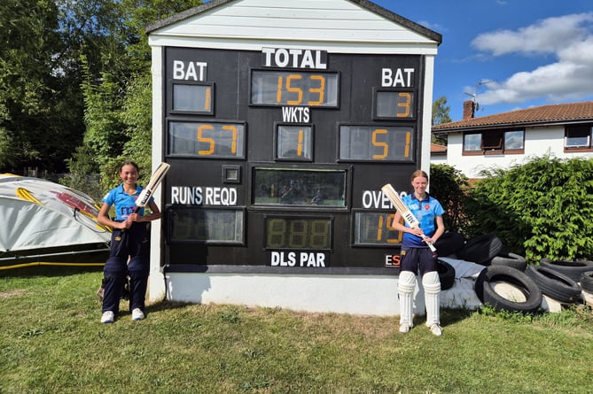 Faith Darby and Maria Sheehan scored Aber CC Women's team's first ever half centuries