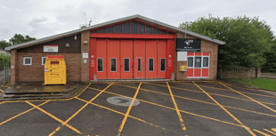 Police establish cordon around fire station