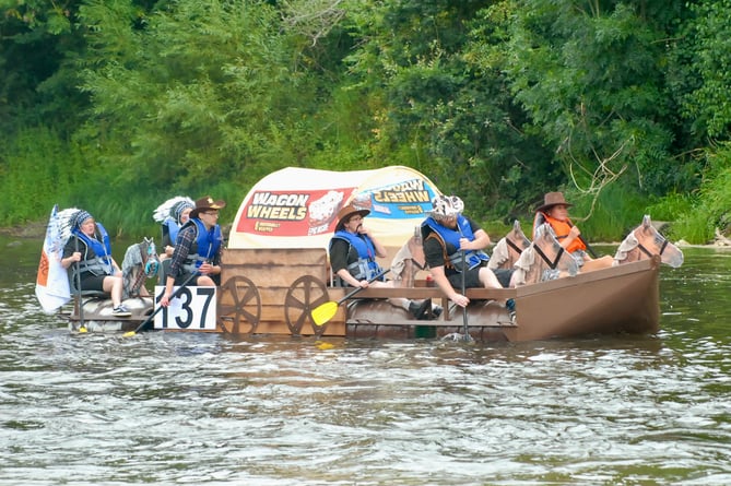 Wagon Wheels were rolling in the Monmouth Raft Race