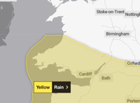 Video: Yellow weather warning issued over Abergavenny