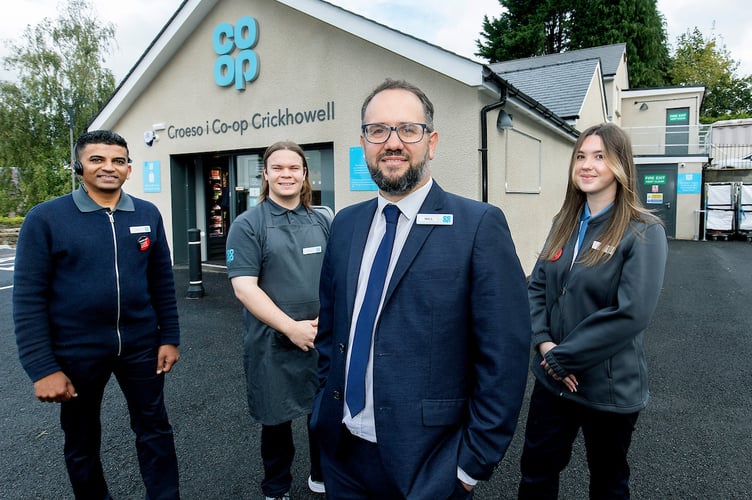 CoOp store opening  Crickhowell.

CoOp store opening  Crickhowell. Staff members Amar,Henry, Will (Manager) and Emilia.