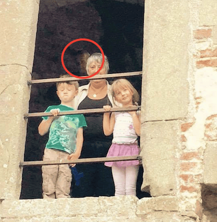 Is this the face of the ghost of Raglan Castle?