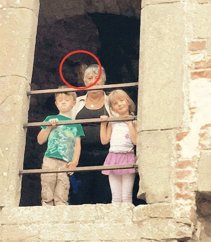 Is this the face of the ghost of Raglan Castle?