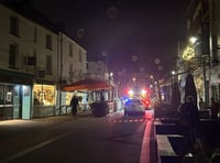 Emergency services on scene of fire in Abergavenny town centre