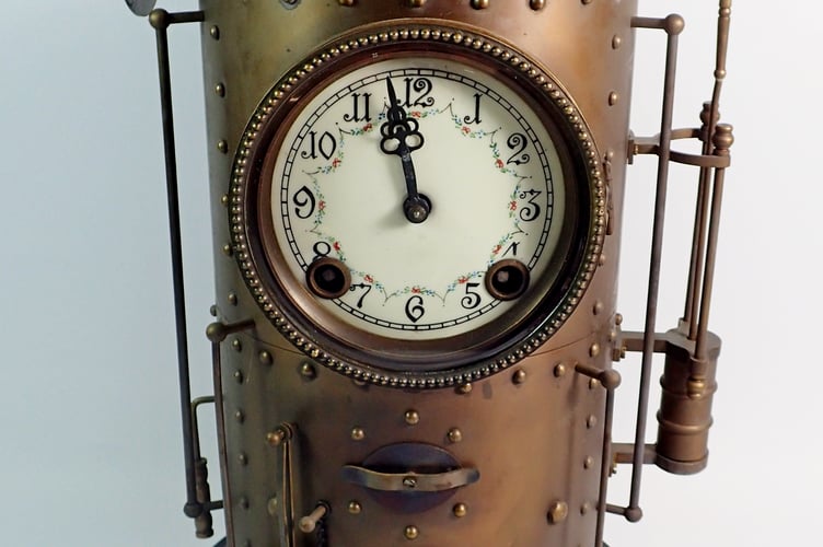 French Steam Boiler Clock