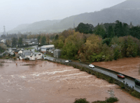 VIDEO: Drone footage captures full scale of river Usk flood 