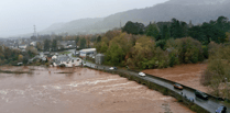 VIDEO: Drone footage captures full scale of river Usk flood 