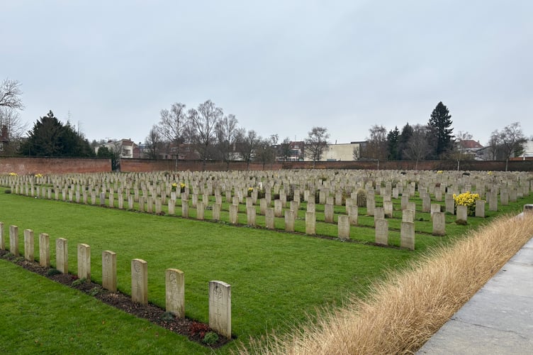 The WWI cemetery at Arras in northern France