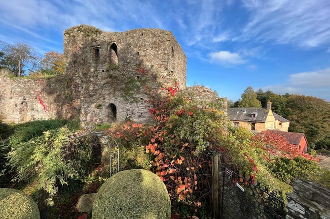 Usk Castle's gardens are beautifully looked after