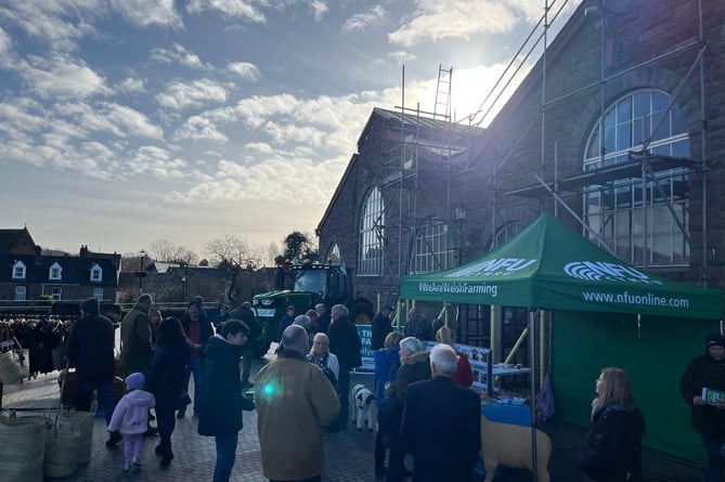 Farmers protest at abergavenny