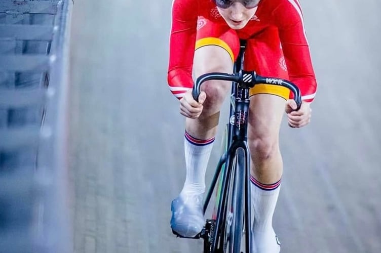 Abergavenny Road Club's Bronwen Howard-Rees, 16, won bronze and raced the Olympic champion at the National Track Championships 