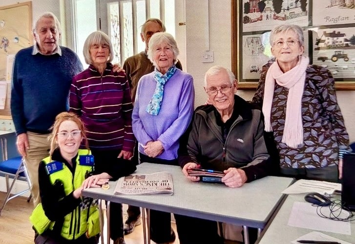 PCSO Megan Greaves gave members of Raglan Baptist Church online safety tips