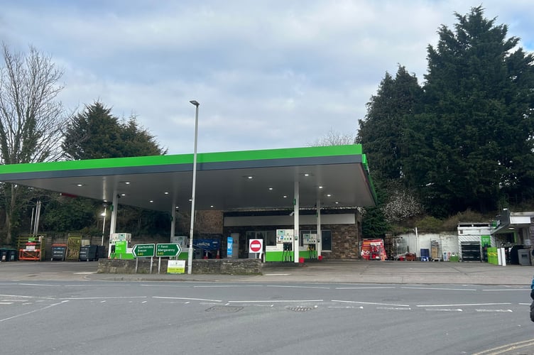 The petrol station in Crickhowell